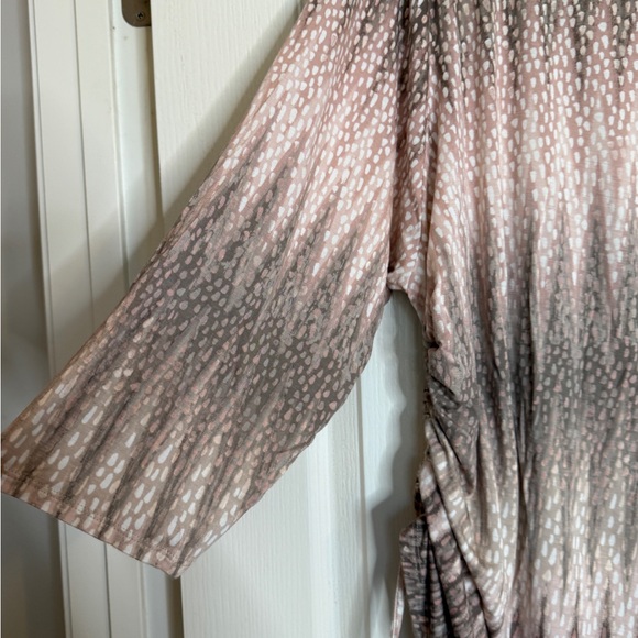 Ruby Rd. Women's Tonal Ombre Blouse in Pink and Brown with Bead Embellishments - Picture 9 of 9